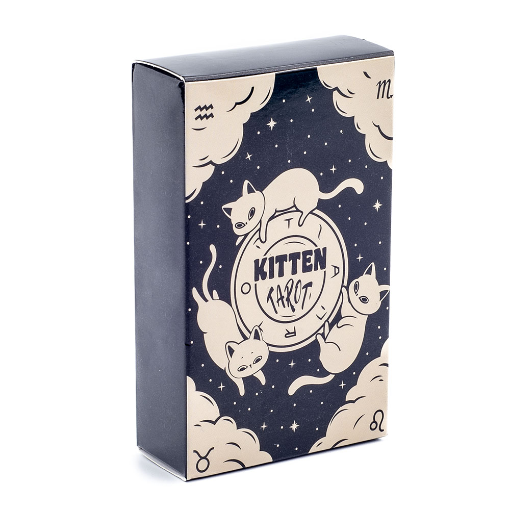 Tarot Deck With Guidebook - Kitten Tarot Deck 78Pcs Cute Black