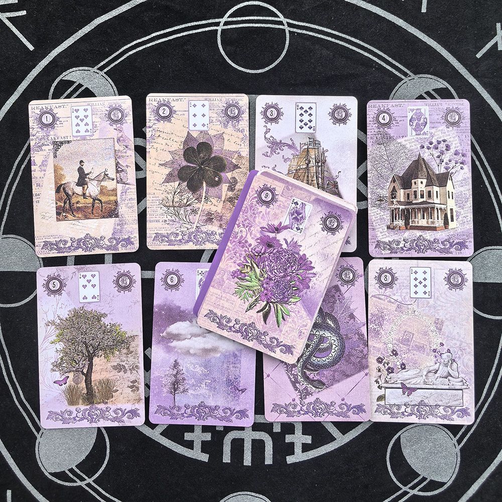 Lavender Lenormand Deck 9*6cm  - Tarot Deck With Guidebook review and price