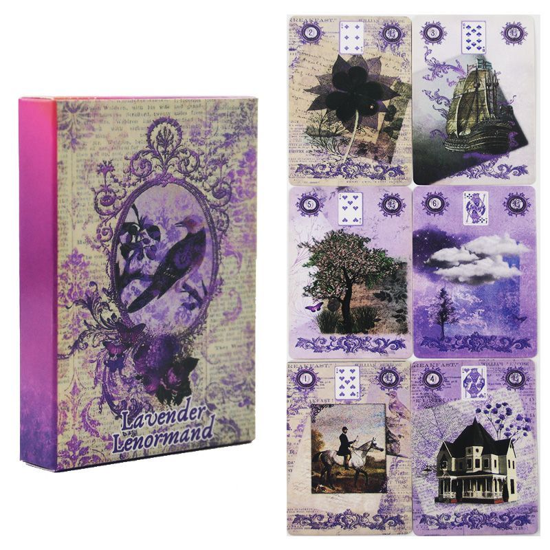Lavender Lenormand Deck 9*6cm  - Tarot Deck With Guidebook review and price