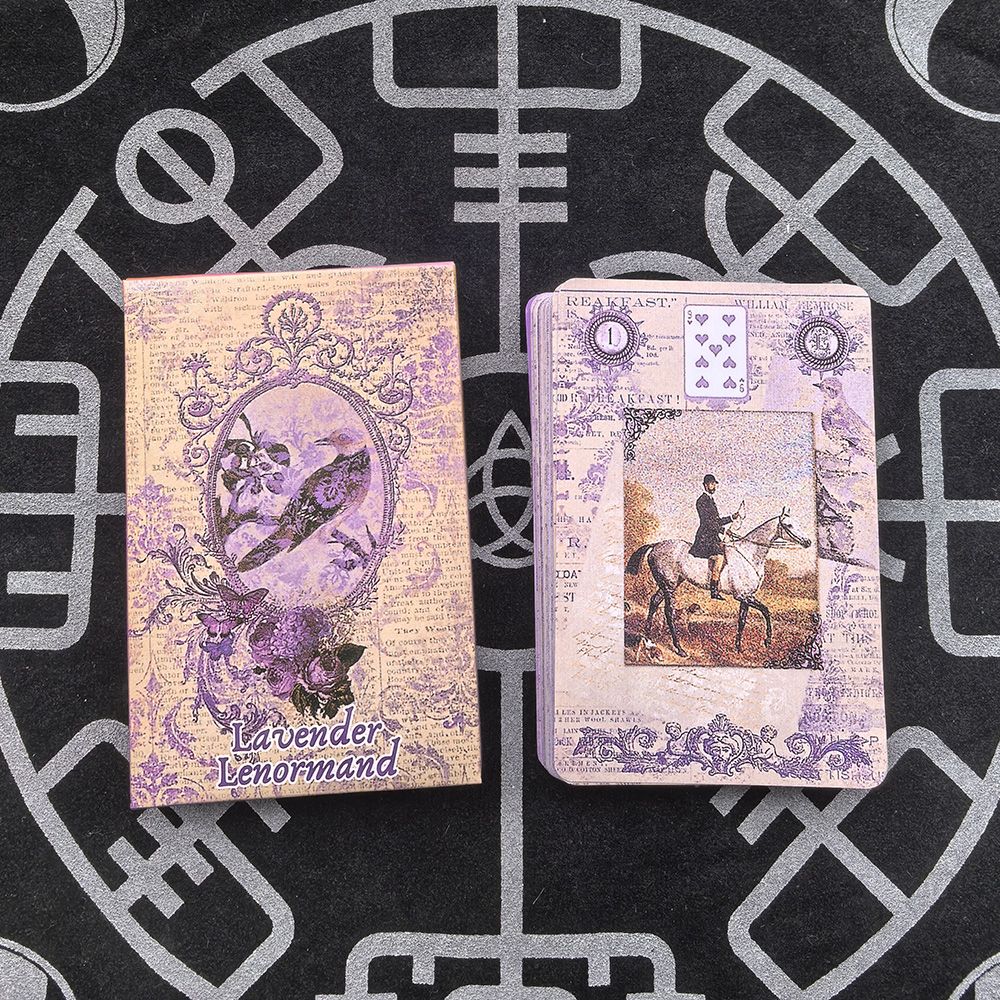 Lavender Lenormand Deck 9*6cm  - Tarot Deck With Guidebook review and price